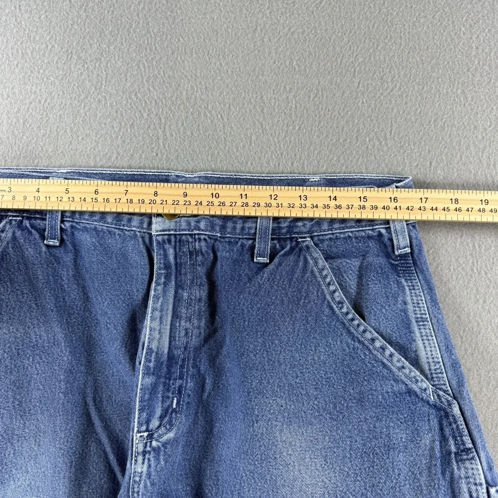 Carhartt Carpenter Jeans 34x30 Men's Blue B13 DST Dungaree Fit Denim Work Pants